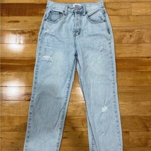 pistola Light Wash Straight Leg Jeans